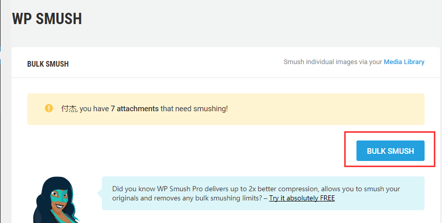 WordPress 无损图片压缩优化插件：wp-smushit
